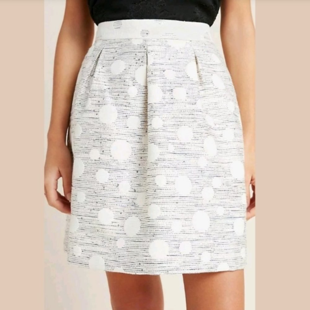 ANTHROPOLOGIE Maeve Anya Dotted Jacquard Skirt - Picture 2 of 13